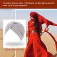 thumbnail image 4 of Sonducket Turbante musulmán Hijabs Caps Frente Color Turbantes Sombrero Indian Bonnet Plisado Elasticidad Chemo Mujeres Headwear gris claro Type3 NO3 Sonducket AP010748-08B, 4 of 6