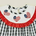 thumbnail image 4 of Gubotare Girls Patriotic Dress Toddler Baby Girl Outfit Heart Print Puff Sleeve A-Line Dress Kids Mesh Layered Tulle Tutu Dresses (Red,Size 2-3 Years), 4 of 5