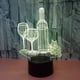 thumbnail image 3 of Lámpara de ilusión LED de luz nocturna 3D, lámpara de mesa de mesita de noche, 16 luces que cambian de color con base plana acrílica como decoración del hogar, 3 of 4