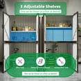 thumbnail image 4 of AECOJOY 46.4" Big Storage Cabinet Metal Organizer with Doors and Shelves for both Indoor/ Outdoor, Patio Storage Building for Outside& Garden in Brown, 4 of 8