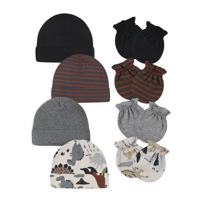 Gerber Baby Boys 8-Piece Caps and Mittens Set photo 1