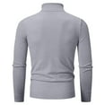 thumbnail image 3 of LOVZFMLL Men's Sweaters, Solid Color Turtleneck Ribbed Cardigan, Casual Fashion Button Vest, Mock Two-Layer, Warm Winter Tops, Fall Clothes, 3 of 3