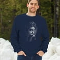 thumbnail image 4 of Sugar Skull Lace Sweatshirt Black White Day of the Dead Gothic Beauty Monochrome Dia de Los Muertos Elegant Crewneck, 4 of 7