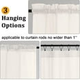 thumbnail image 4 of xianyou-Ivory Sheer Curtains 84 Inches Long 2 Panels Set for Living Room, Rod Pocket Voile Lightweight Bedroom Curtains, Light Filtering Solid Window Sheer Panels, Each 42" Wx84 L, 4 of 4