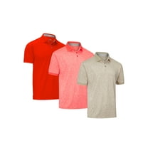 Mio Marino Men's Designer Golf Polo Shirt-3 Pack