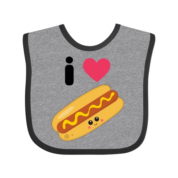 Inktastic I Love Hot Dogs Boys or Girls Baby Bib