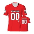 thumbnail image 2 of Yuhangmm T Shirts for Women, Custom Football For Men Women TeamName Football Customized Sport Shirt Fans Neck Top for Women Red XXXL, 2 of 4