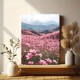thumbnail image 6 of Qisvanset 12x16 Inch Framed Canvas Wall Art Spring Cherry Blossom Meadow Pastel Mountain Nature Wall Art, 6 of 8