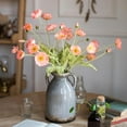 thumbnail image 3 of Faux Silk Silk Common Poppy Flower Stem in Pink or White 22" Tall, 3 of 11