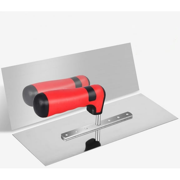 Plastering Trowel, 11" x 4" Stainless Steel Flat Finishing Trowel with Soft Rubber Handle,Concrete Cement Drywall Tile Masonry Construction Hand Tool for Grouting Plastering Flooring Finishing