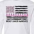 thumbnail image 4 of Inktastic Breast Cancer Awareness Pink Ribbons and Flag Long Sleeve Youth T-Shirt, 4 of 5