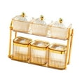 thumbnail image 3 of Contenedor secos, recipientes sellados para almacenar caramelos, bandeja dividida para refrigerios, bandeja para secos para el , Cuadrado Dorado Oro cuadrado, 3 of 8