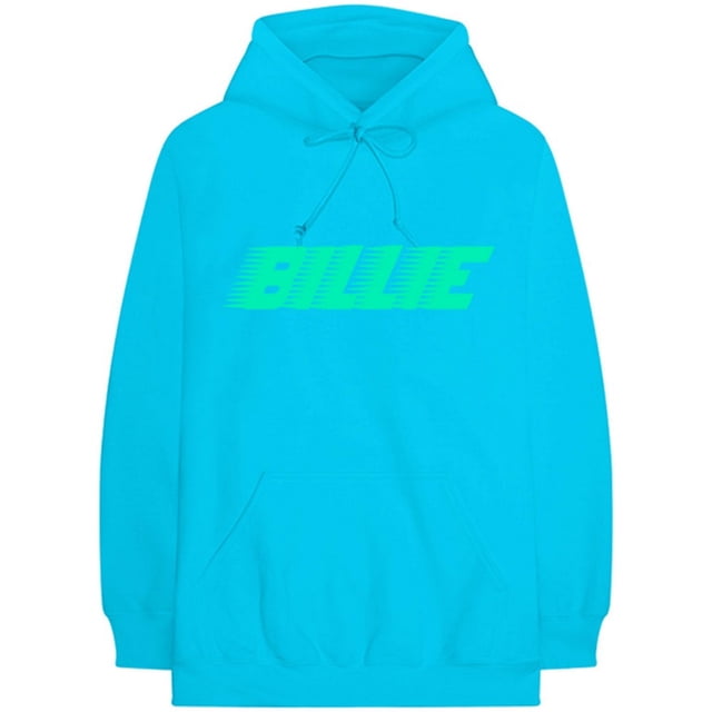 Billie Eilish - Sudadera Blohsh Logotipo para Adultos Unisex (Azul Neón)