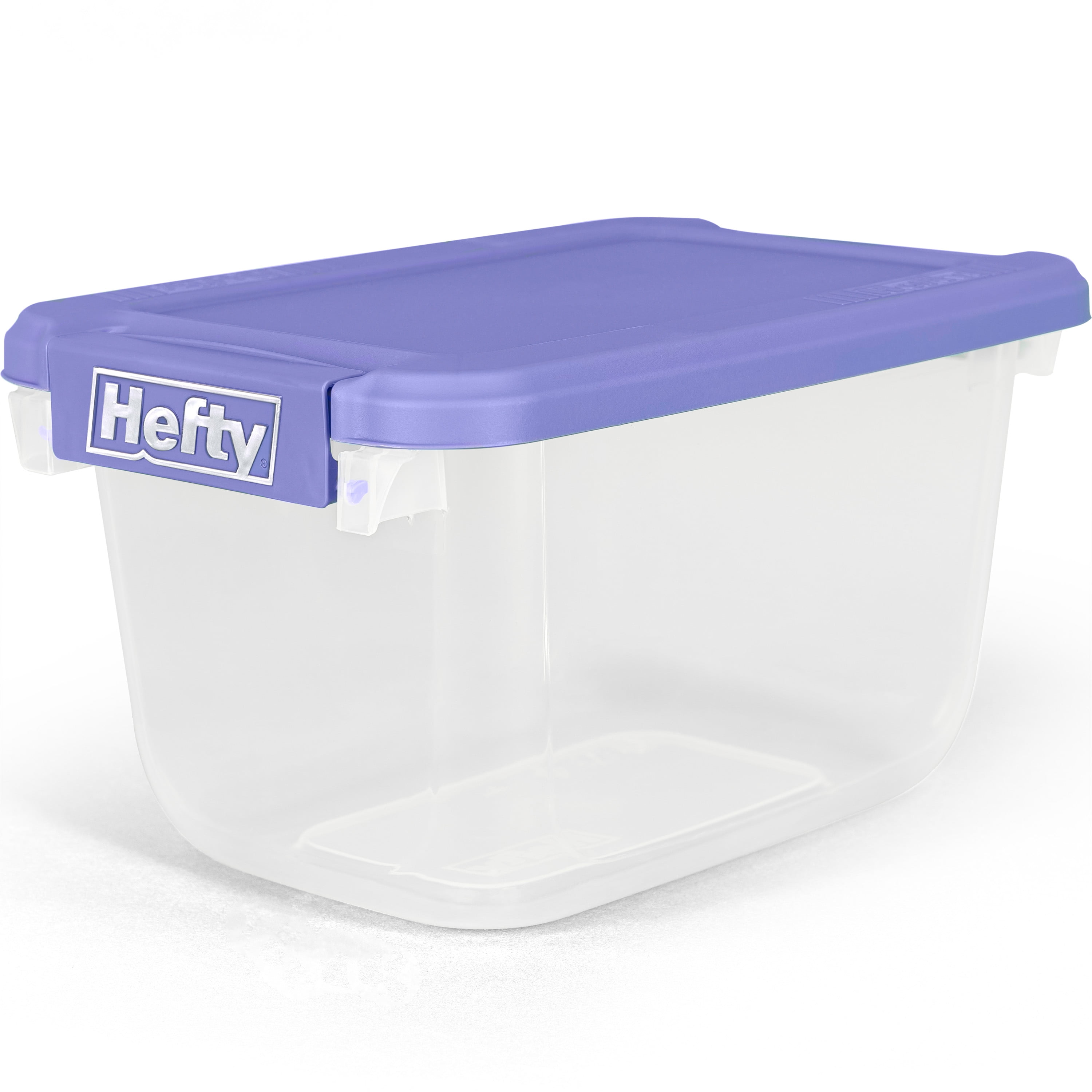  Hefty Clear Plastic Bin with Smoke Blue Lid (8 Pack) - 6.5 qt Storage  Container with Lid, Ideal Space Saver for Closet Shoe Storage Bins and  Under Shelf Storage : Home & Kitchen