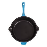BergHOFF Neo 5pc Cast Iron Dutch Oven Set with 10 Fry Pan, 3qt. & 5qt., Blue