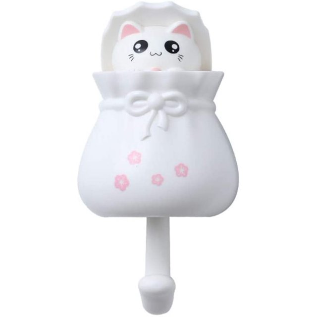 Bonito gancho para llaves de gato, gancho para sombrero, bolsa de toalla, bufanda, gancho de pared, gancho de pared creativo para colgar abrigos, llaves, sombreros, equipaje y toallas, decoraciones Fokelyi WRMH-908-3