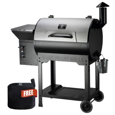 Z Grills 2024 Upgrade Model with 697 sq.in. , 8-in-1 BBQ Pellet Grill & Smoker Auto Temperature Control with cover