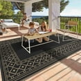 thumbnail image 7 of DEORAB 6'x9' Outdoor Rugs Waterproof Patio Reversible Plastic Carpet Camping Outside Mat,Black & Brown, 7 of 7