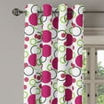 thumbnail image 2 of Ambesonne Pink and Green Grommet Curtain, Circles Spots, 50" x 84", Dark Pink Green Black, 2 of 6