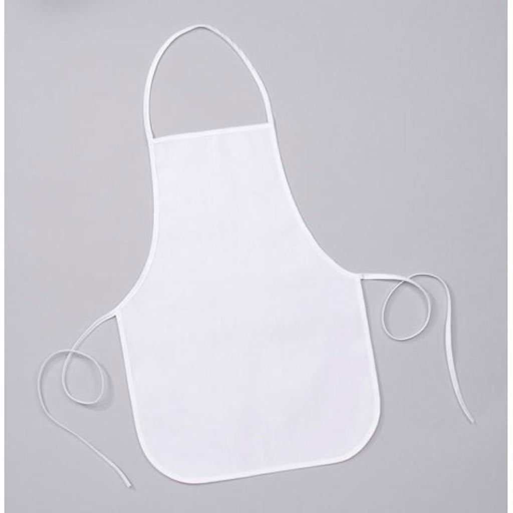 White Kids Craft Paint Child's Apron 15x21, Kids White Apron By Darice