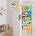 thumbnail image 3 of Wood 6-Tier Wall Mounted Kids Bookshelf – Floating Book Shelf For Kids Rooms,Nursery & Classroom, Hanging Bookcase Organizer For Books, Toddler Book Shelf, Montessori Bookshelf, Nursery Shelves, 3 of 7