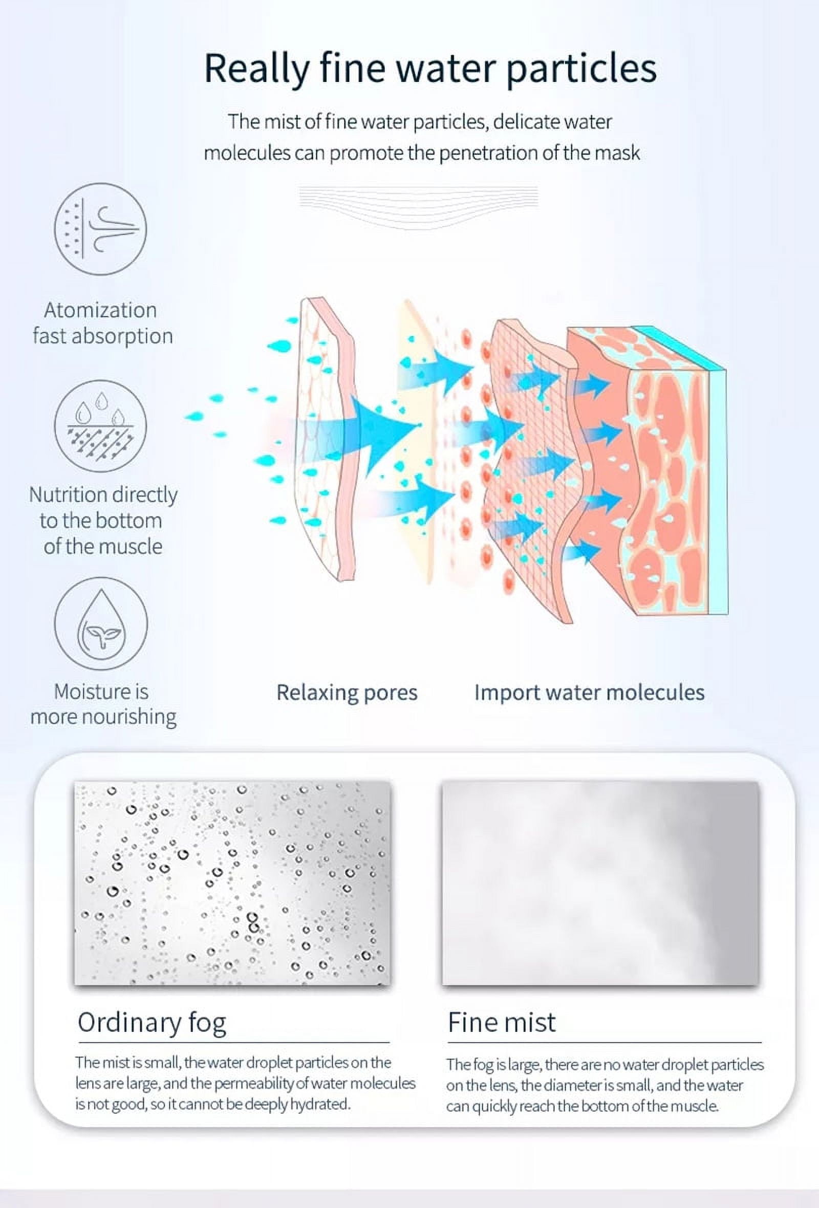 Ozone Facial Vaporer Facial Deep Cleaning Warm Mist Humidifier Spray Salon Home Spa Skin Care Whitening
