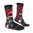 thumbnail image 3 of Lsque Mario Printed Men's Crew Socks, Soft Durable Breathable Moisture-Wicking with Odor Control Cotton socks, 3 of 7