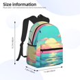 thumbnail image 2 of Fotbe Retro Palm Beach Sunset Mochila Ligera Casual para Laptop para Hombres y Mujeres, Mochila Impermeable de Uso Diario, Mochila para Universidad, 2 of 6