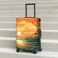 thumbnail image 5 of Uemuo Tropical Sunset Paradise Printed Washable Luggage Cover - Fashion Suitcase Protector Fits 18-32 Inch Luggage -Medium, 5 of 9