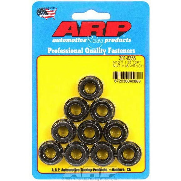 ARP 301-8355 Nut Kit, M10 x 1.25"