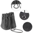 thumbnail image 4 of Bolso de mano pequeño con forma de cubo para mujer, de color negro brillante y con diamantes de imitación, bolso de mano para cenas de mujer, 4 of 5