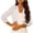 White, variant on Women's Lace Jacket Lightweight Elegant Dressy 3/4 Sleeve Open Back Ruffle Sleeve V Neck Casual Party Wedding Guest Cocktail Evening Tops Wine M