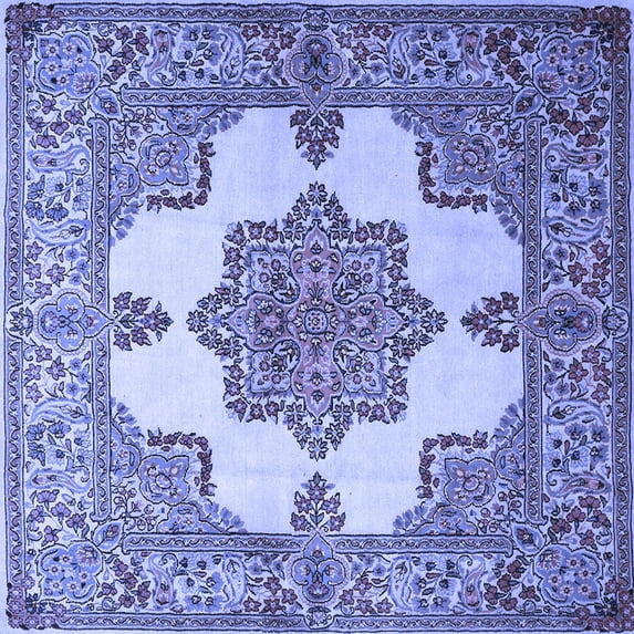 Ahgly Company Indoor Square Persian Blue Traditional Area Rugs, 6' Square