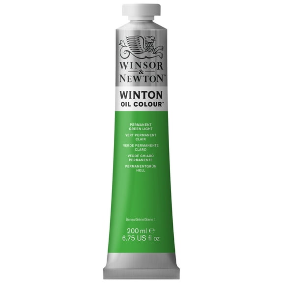 Winsor & Newton Winton Oil Color, 200ml, Permanent Green Light