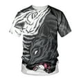 thumbnail image 4 of AURIGATE Men Short Sleeve O-Neck Printed Color Fashion Casual T-Shirt Tops Blouse, 4 of 4