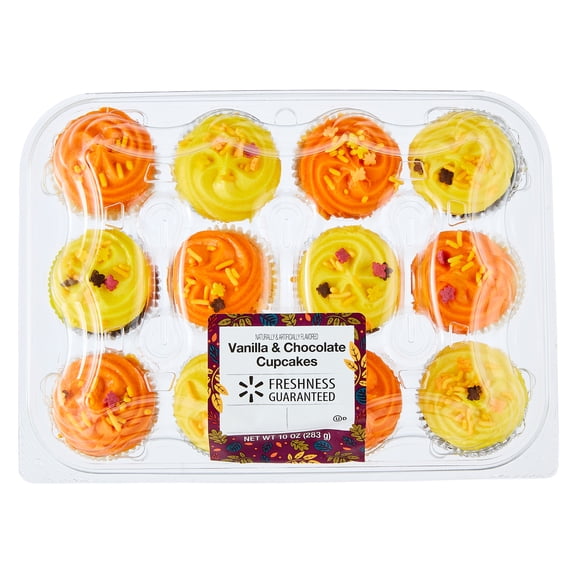 Freshness Guaranteed Harvest Vanilla and Chocolate Cupcakes, 10 oz, 12 Count