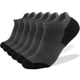 thumbnail image 2 of Calcetines Prolriy para hombre, bajos, con amortiguación, para correr, corte atlético, transpirables, 6 pares, calcetines tobilleros para hombre y mujer, calcetines deportivos para hombre, gris, 2 of 8