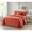 Coral, variant on Bibb Home 4 Piece Solid Quilt Set with Cushion