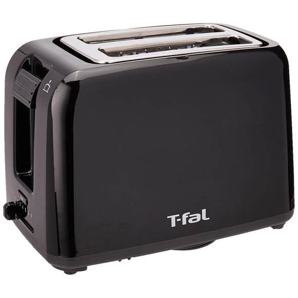 T-fal Tostador Vita de 2 ranuras amplias para todo tipo de pan, 7 niveles de tostado, botón de cancelar, 800 W, color negro, TT1A18MX