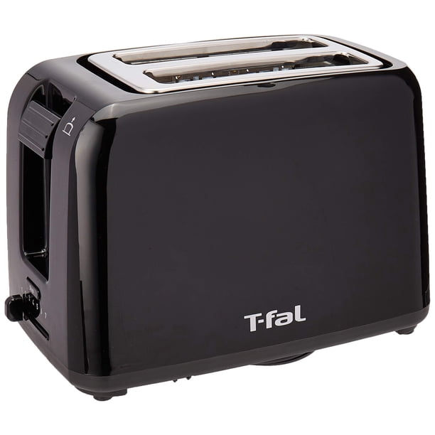 T-fal Tostador Vita de 2 ranuras amplias para todo tipo de pan, 7 niveles de tostado, botón de cancelar, 800 W, color negro, TT1A18MX