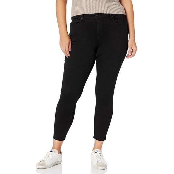 Levis Womens 711 Skinny Jeans Plus-Size 40 Short Black Peony Waterless