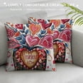 thumbnail image 3 of PHYHOO  Valentines Day Pillow Cover Vase Heart Balloon Decor Holiday Farmhouse Pillow Case Gifts Decoration for Home Sofa Couch (Pink), 3 of 5