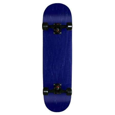 Gas Powered Skateboard - Blank Pro Complete Skateboard Stained Blue 7.75 Black Wheels Black Trucks