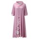 thumbnail image 4 of Moda Mujer Verano Impresión Causal V-Cuello 1/2 Manga Vacaciones Bolsillos Botón Vestido Fridja bnh3347, 4 of 7