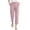 AN14-Pink, variant on VV AVEORS Linen Pants Women Petite High Waisted Cropped Pants Summer Beach Button Ankle Length Straight Leg Tapered Trouser Pant Red L