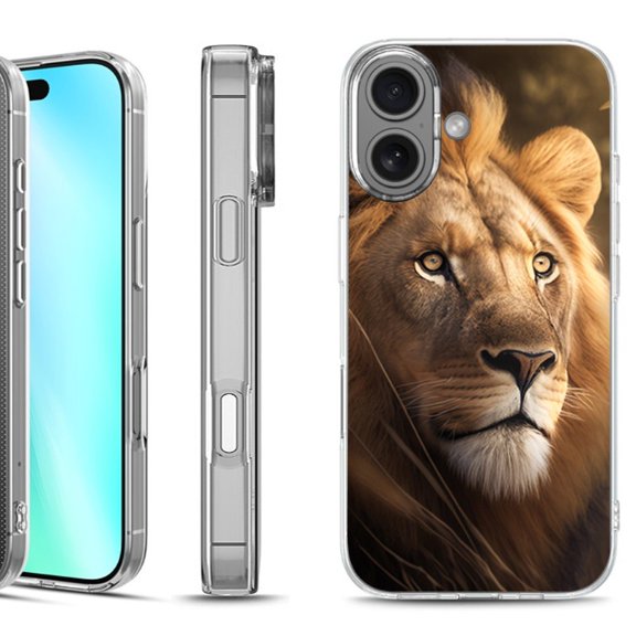 For iphone 16 Phone Case Cover, by OneToughShield - Lion