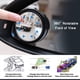 thumbnail image 5 of Espejo retrovisor para coche (2 piezas, negro), redondo, sin marco, ajustable, adhesivo, impermeable, giratorio 360°, de cristal, convexo, universal, para coche, SUV y camión., 5 of 5