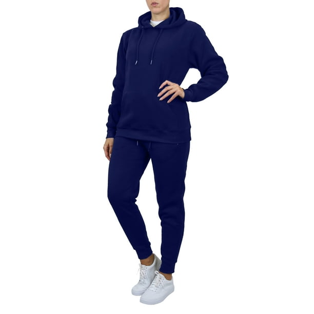 GBH - Womens Loose Fit Fleece-Lined Pullover Hoodie & Jogger 2-Piece Set (S-2XL) - Walmart.com