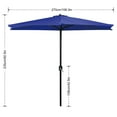 thumbnail image 7 of ABCCANOPY 9FT Patio Half Umbrella With Crank Handle, Blue, 7 of 7