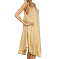 thumbnail image 4 of Sakkas Everyday Essentials Caftan Tank Dress / Cover Up - Sand - One Size, 4 of 5